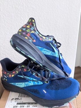 Launch 9 Brooks Blue Multi Athletic Running Shoes size 12